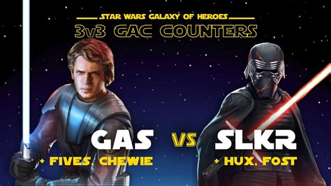 V Gas Vs Sl Kylo Ren Swgoh Gac Slkr Counter Youtube