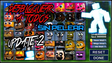 Como Desbloquear A Todos Los Personajes De Fnaf World Sin Pelear Update