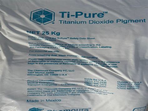 Dupont Titanium Dioxide R 104 Powder 25 Kg Bag At Rs 350 Kg In New