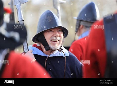 The English Civil War Society Taking Part In Their Annual March On The