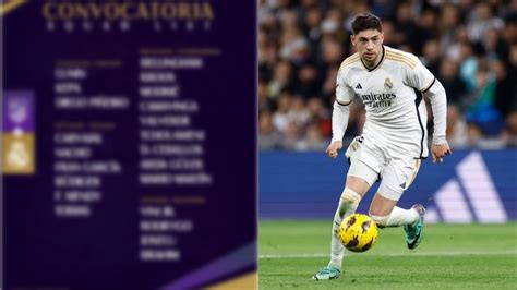 Lista De Convocados Del Real Madrid Para El Derbi De La Copa Del Rey