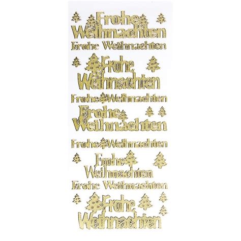 Sticker Schrift Frohe Festtage Gold Weihnachts Sticker Basteln