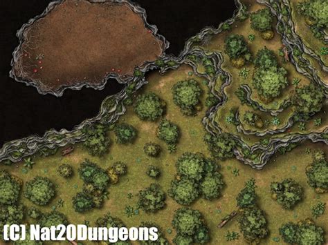 Forest Cave Battle Map Dnd Battle Map D D Battlemap Etsy Italia