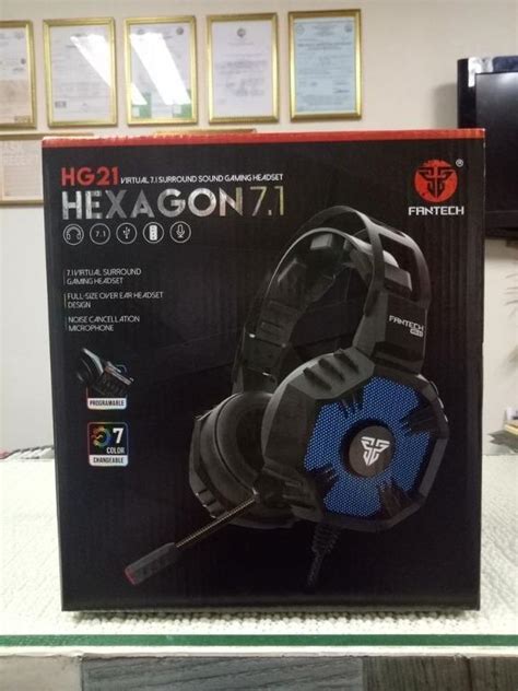 Fantech HG21 Hexagon USB Virtual 7 1 Surround Sound RGB Over Ear Gaming