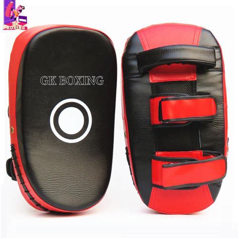 【gk】 1pcs Muay Thai Pad For Training Curved Kick Boxing Kicking Shield Coaching Mma Martial Arts