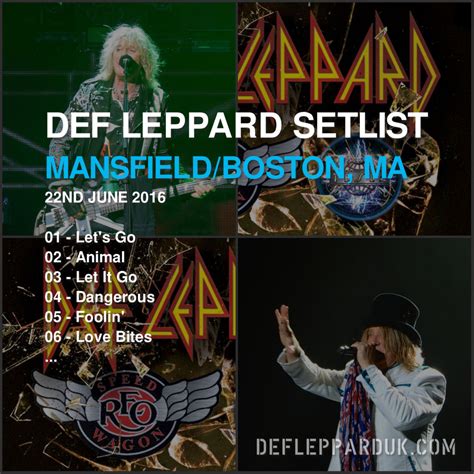 Def Leppard News On Twitter Defleppard Setlist For A Show In