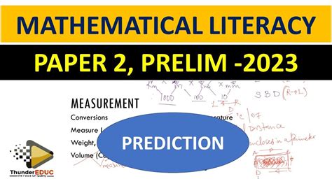 2023 Mathematical Literacy Prediction 2023 Prelim Exams P 2 Mathematical Literacy Thundereduc