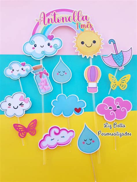 ปกพนโดย Liz Bella Personalizados ใน Topper chuva de amor Benção Liz