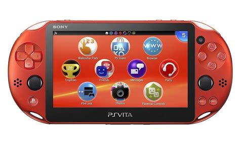 SONY PlayStation Vita Wi Fi Model Metallic Red PCH 2000 ZA26 Game