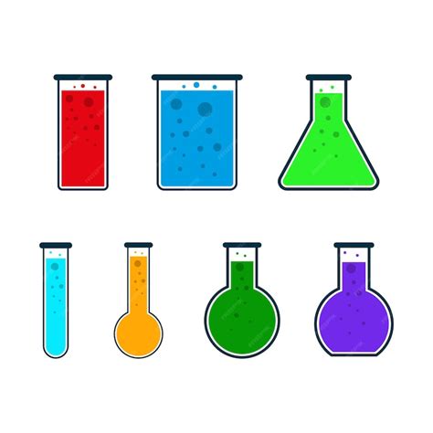 Premium Vector Set Of Test Tube Icons Vector Illustration