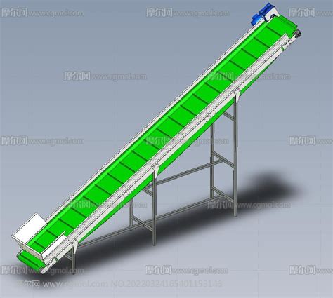 Pvc夹板输送机3d数模图纸step格式机械工具模型下载 摩尔网cgmol