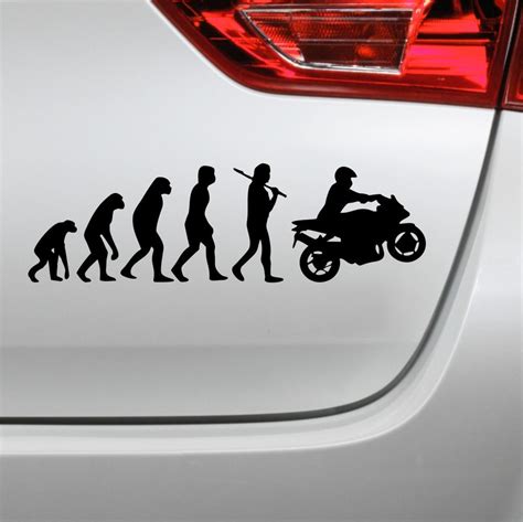 Evolution Motorrad Aufkleber Bike Evolution Sticker Motorradaufkleber