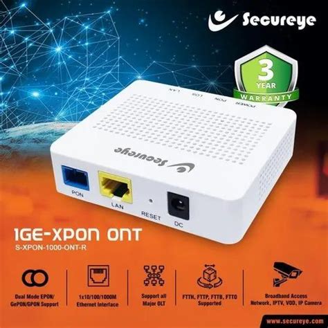 Secureye White S XPON 1000 ONT R For Fiber At 800 Piece In New Delhi