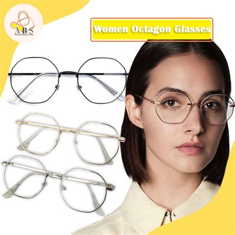 Abs Unisex Spec Octagon Metal Frame Women Men Fashion Glasses