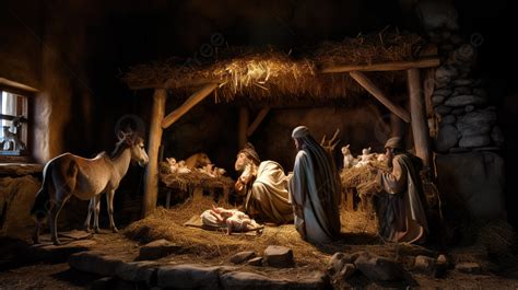 Fondo El Hombre Está Narrando La Historia De Jesús Sobre Su Nacimiento