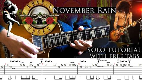 Guns N Roses November Rain 1st Guitar Solo Lesson With Tablatures