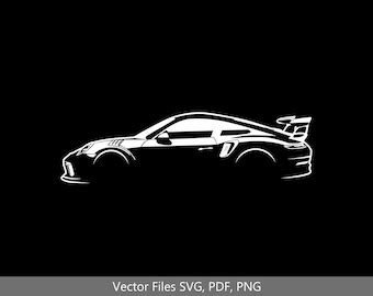 Porsche Gt Rs Vector Etsy Sweden