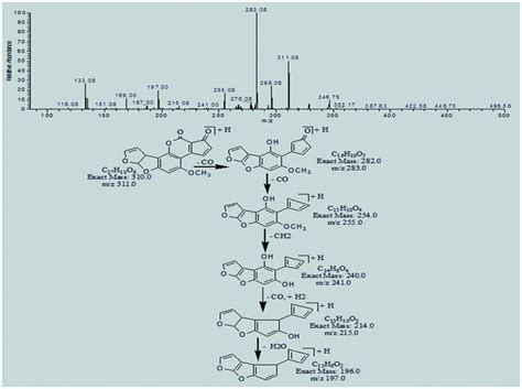 Ms Ms Spectra And Fragmentation Pathway Of Degradation Product With