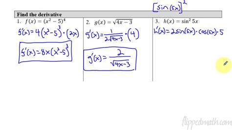 Calculus Abbc 31 The Chain Rule Youtube