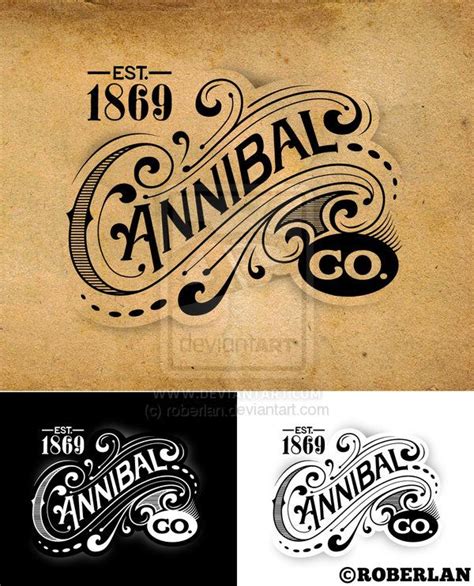 Cannibal Co Vintage Logo By Roberlan On Deviantart Graphic Design