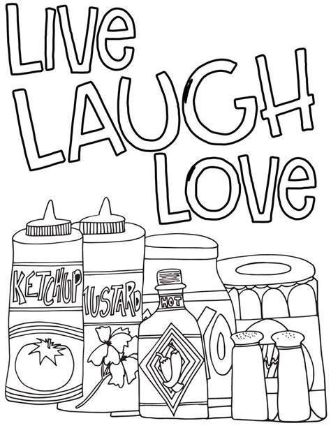 Live Laugh Love Coloring Pages