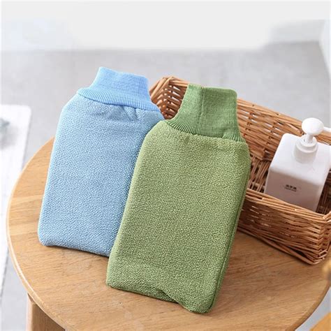 Exfoliating Bath Mitt Unisex Body Rubbing Gloves Scrub Shower Towel