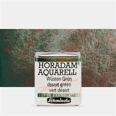 Schmincke Horadam Watercolour Paint Supergranulation Half Pan Desert Green Jackson S Art