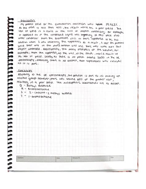 Lab Nucleophilic Reactions Chem Oa Studocu