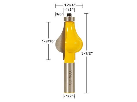 2 Bit Handrail Router Bit Set Standardflute Yonico 18224