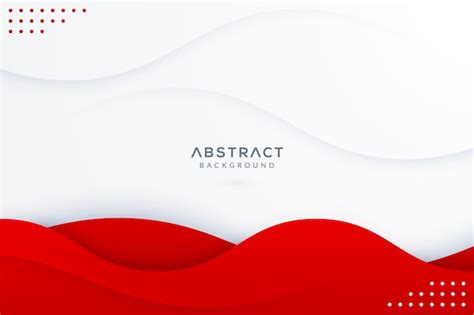 Premium Vector Modern Wave Abstract Red White Background