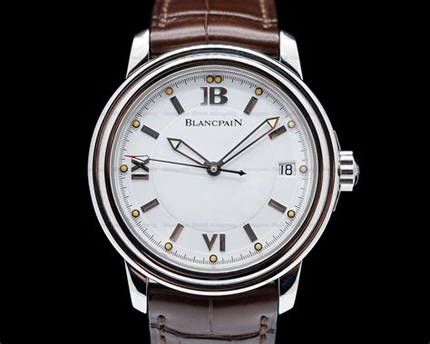 Blancpain 2100 1127 53b Leman Ss White Dial 47694 European Watch Co