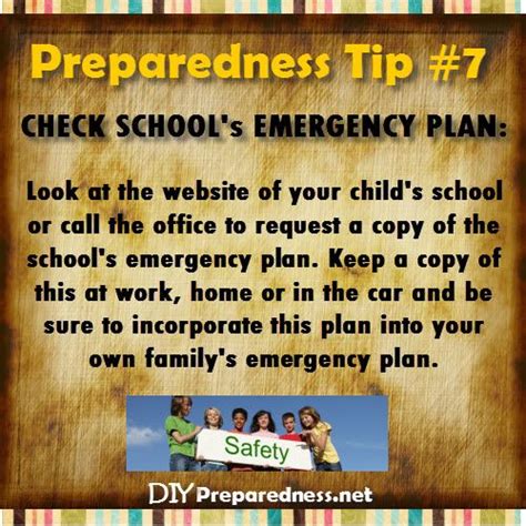 Preparedness Tip #7 - Learn what your child's school emergency plan is ...