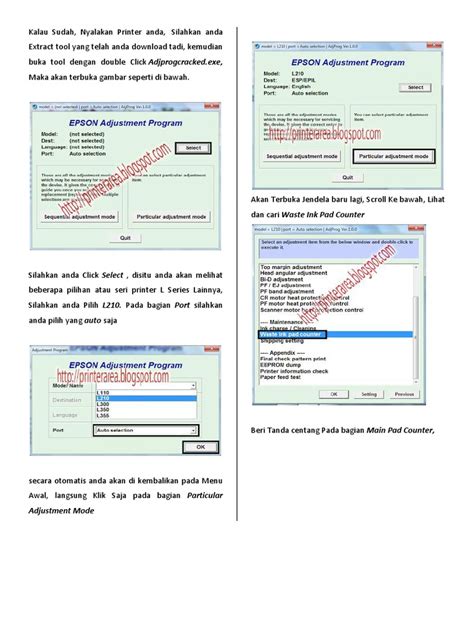 PDF Cara Reset Epson L210 DOKUMEN TIPS