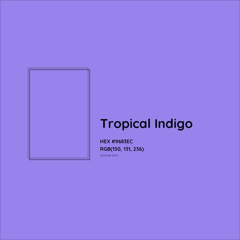 About Tropical Indigo - Color codes, similar colors and paints ...