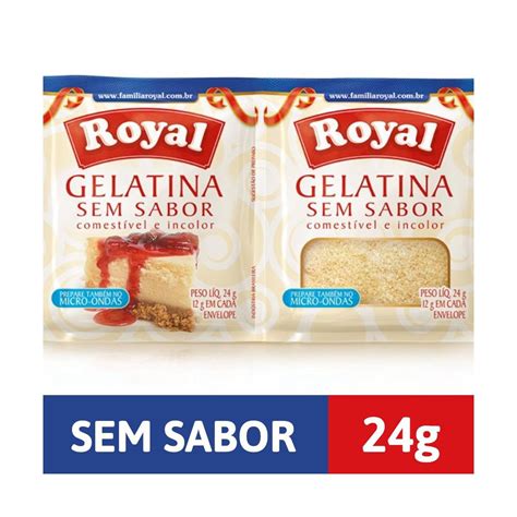 Gelatina Em P Sem Sabor Incolor Royal G P O De A Car