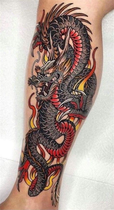 Pin on Tatts in 2024 | Dragon tattoo leg, Red dragon tattoo, Dragon tattoo designs