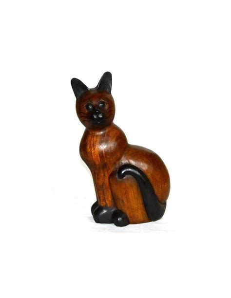 Figura Gato De Madera X Galer As Galindo