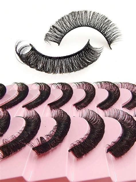 Asiteo Pairs Fluffy Wispy Russian Strip Lashes Dd Curl Faux Mink