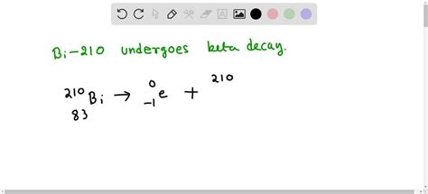 When The Nuclide Bismuth 210 Undergoes Beta Decay 1 The Name Of The