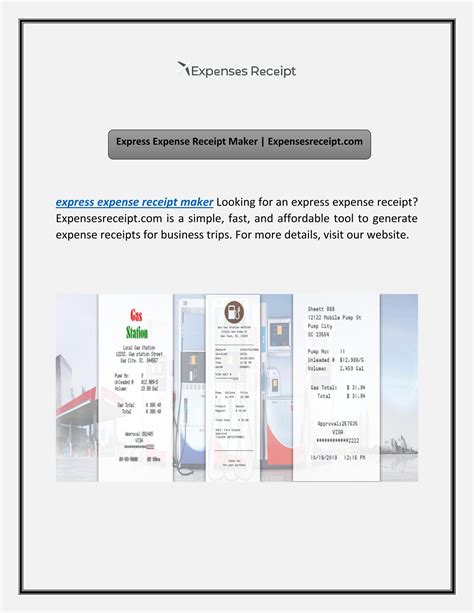 Express Expense Receipt Maker Expensesreceipt By Expenses Receipt