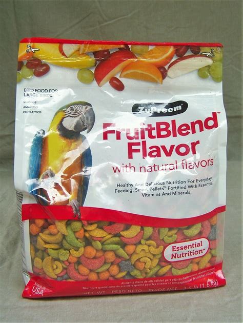 ZuPreem FruitBlend With Natural Fruit Flavors Large Bird Food 3 5 Lb Bag