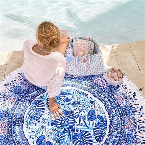 Lilly Pulitzer Garden Round Beach Towel Pottery Barn Teen Lilly