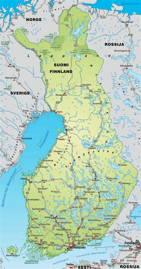 Finnland Physische Karte Der Erleichterung OrangeSmile