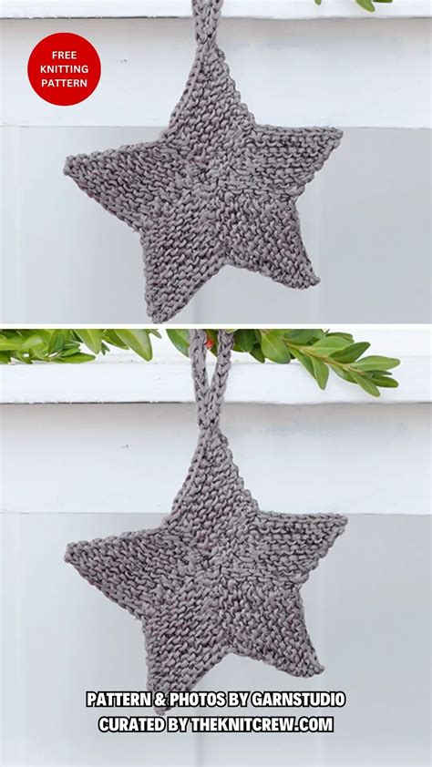 13 Free Knitting Star Decoration Patterns For Christmas The Knit Crew