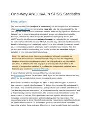 Understanding One-way ANCOVA in Research Studies | Course Hero