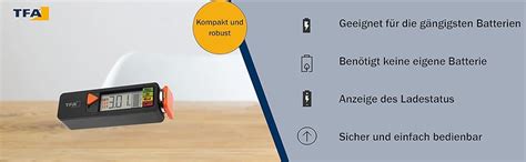 TFA Dostmann Batterietester BatteryCheck 98 1126 01 für Batterien und