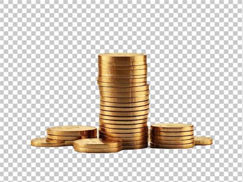 Premium Psd Psd Of A Gold Coin Stacks