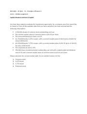 Bus Ay T Principles Of Finance Unit Written