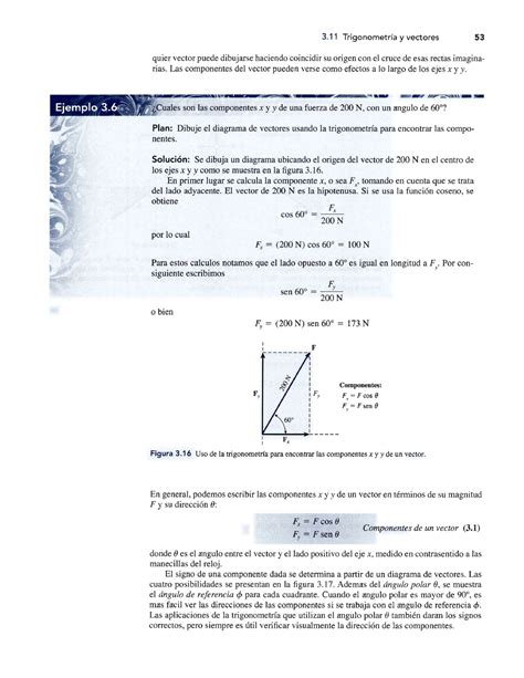 Componentes Rectangulares Física I Studocu