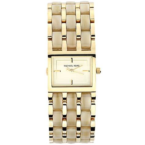 Michael Kors Square Mother Of Pearl Watch